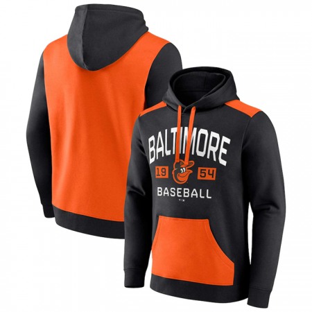 Men's Baltimore Orioles Black/Orange Chip in Pullover Hoodie