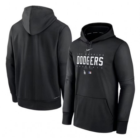 Men's Los Angeles Dodgers Black Performance Pullover Hoodie