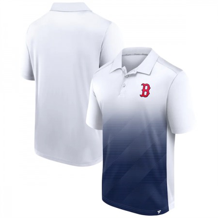 Men's Boston Red Sox White/Navy iconic Parameter Sublimated Polo