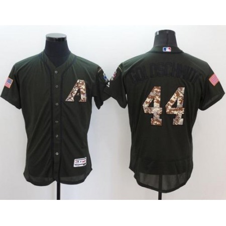 Diamondbacks #44 Paul Goldschmidt Green Flexbase Authentic Collection Salute to Service Stitched MLB Jersey