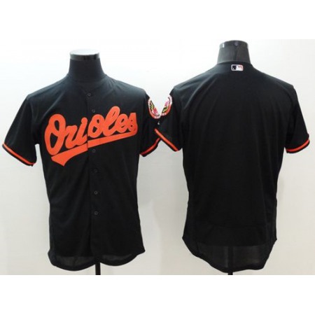 Orioles Blank Black Flexbase Authentic Collection Stitched MLB Jersey