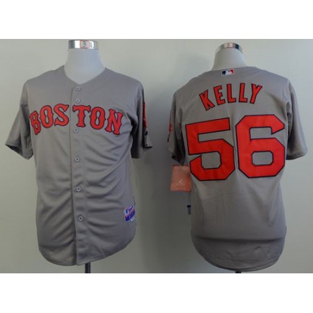 Red Sox #56 Joe Kelly Grey Cool Base Stitched MLB Jersey