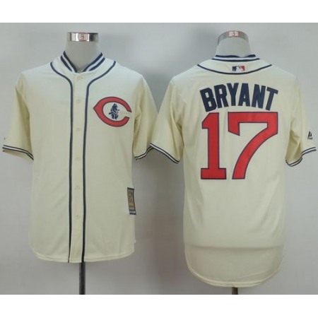 Cubs #17 Kris Bryant Cream 1929 Turn Back The Clock Stitched MLB Jersey