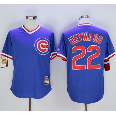 Cubs #22 Jason Heyward Blue Cooperstown Stitched MLB Jersey