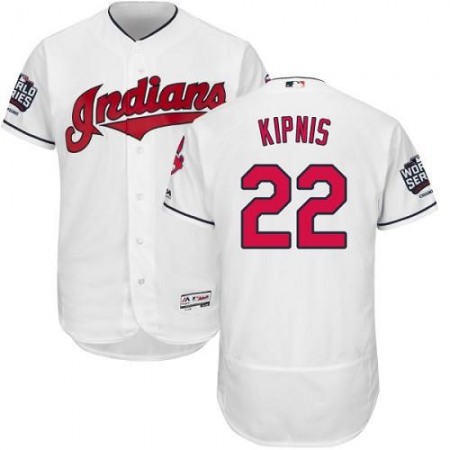 indians #22 Jason Kipnis White Flexbase Authentic Collection 2016 World Series Bound Stitched MLB Jersey