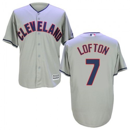 indians #7 Kenny Lofton Grey New Cool Base Stitched MLB Jersey