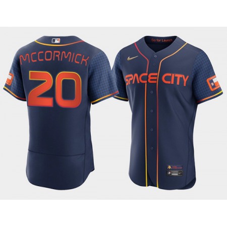 Men's Houston Astros #20 Chas McCormick 2022 Navy City Connect Flex Base Stitched Baseball Jersey