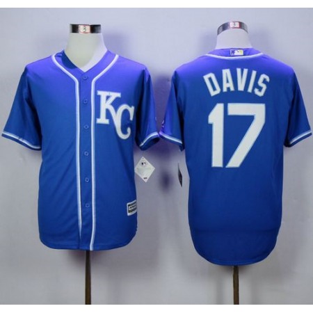 Royals #17 Wade Davis Blue Alternate 2 New Cool Base Stitched MLB Jersey