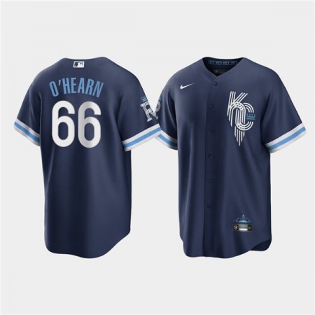 Men's Kansas City Royals #66 Ryan O'Hearn 2022 Navy City Connect Cool Base Stitched Jersey