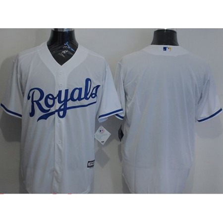 Royals Blank White New Cool Base Stitched MLB Jersey