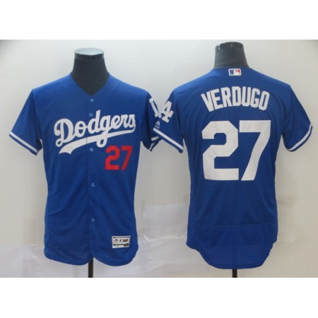 Men's Los Angeles Dodgers #27 Alex Verdugo Blue 2019 Flex Base Stitched MLB Jersey