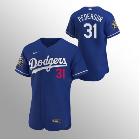 Men's Los Angeles Dodgers #31 Joc Pederson Blue 2020 World Series Bound stitched Jersey