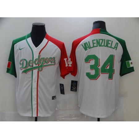 Men's Los Angeles Dodgers #34 Toro Valenzuela Mexican Heritage Culture Night MLB Jersey