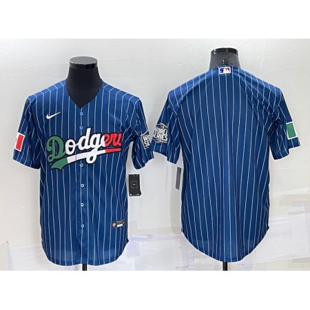 Men's Los Angeles Dodgers Blank Royal Mexico Cool Base Stitched Baseball Jersey