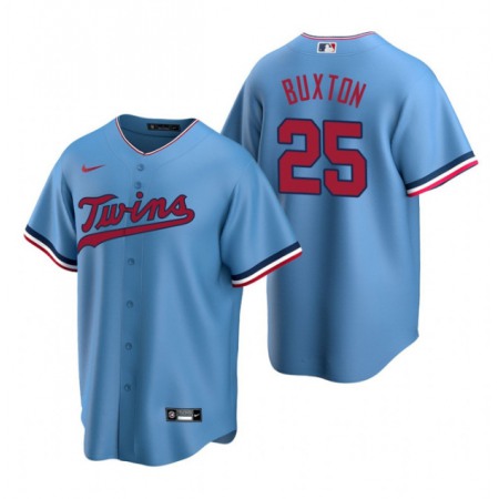 Men's Minnesota Twins #25 Byron Buxton Blue Cool Base Stitched Jersey