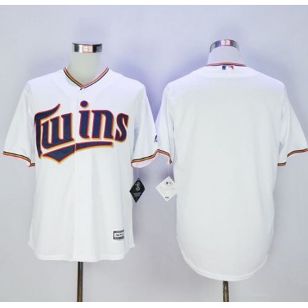 Twins Blank New White Cool Base Stitched MLB Jersey