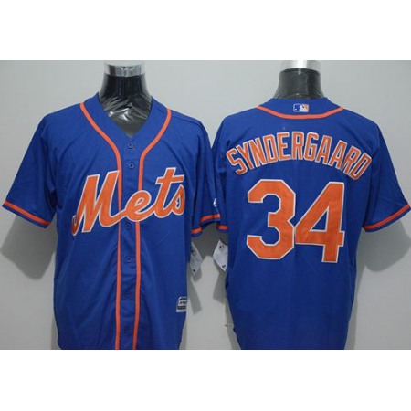 Mets #34 Noah Syndergaard Blue New Cool Base Alternate Home Stitched MLB Jersey