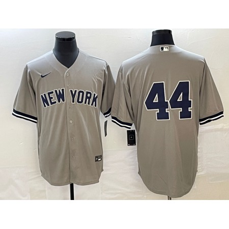 Men's New York Yankees #44 Reggie Jackson Gray Cool Base Stitched Baseball Jersey