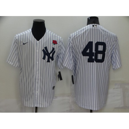 Men's New York Yankees #48 Anthony Rizzo White Cool Base Stitched Baseball Jersey