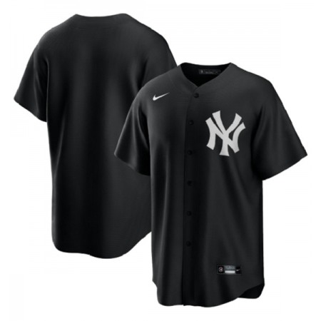 Men's New York Yankees Blank 2021 Black Cool Base Stitched Baseball Jersey