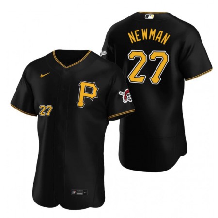 Men's Pittsburgh Pirates #27 Kevin Newman Black Flex Base Stitched MLB Jersey