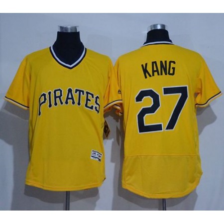 Pirates #27 Jung-ho Kang Gold Flexbase Authentic Collection Cooperstown Stitched MLB Jersey