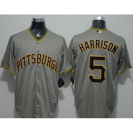 Pirates #5 Josh Harrison Grey New Cool Base Stitched MLB Jersey