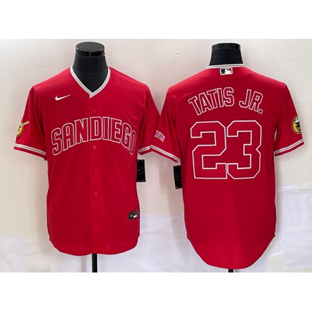 Men's San Diego Padres #23 Fernando Tatis Jr. Red Cool Base Stitched Baseball Jersey