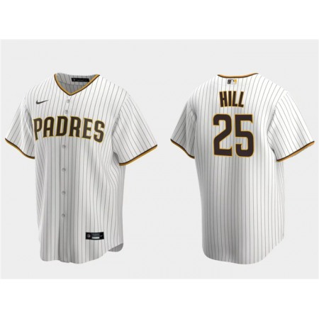 Men's San Diego Padres #25 Tim Hill White Cool Base Stitched Jersey