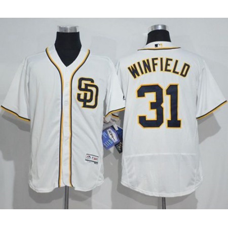 Padres #31 Dave Winfield White Flexbase Authentic Collection Stitched MLB Jersey