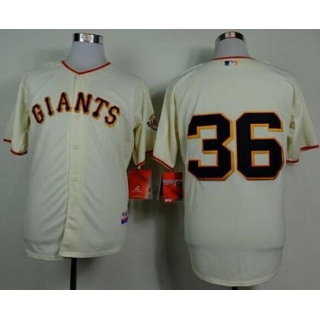 Giants #36 Gaylord Perry Cream Home Cool Base Stitched MLB Jersey