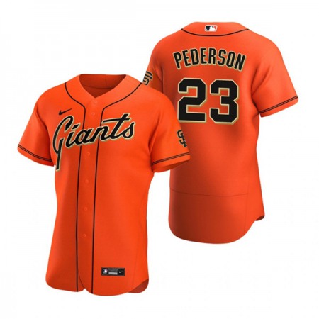 Men's San Francisco Giants #23 Joc Pederson Orange Flex Base Stitched Jersey