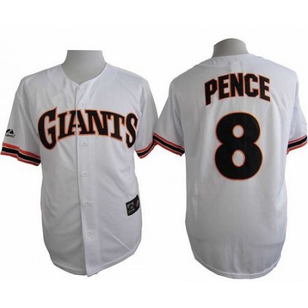 Giants #8 Hunter Pence White 1989 Turn Back The Clock Stitched MLB Jersey