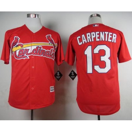 Cardinals #13 Matt Carpenter Red Cool Base Stitched MLB Jersey