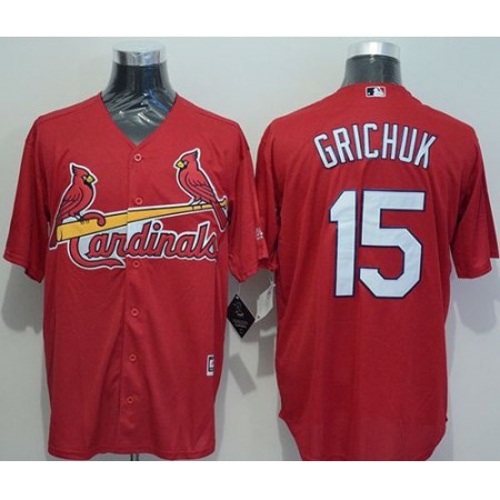 Cardinals #15 Randal Grichuk Red New Cool Base Stitched MLB Jersey