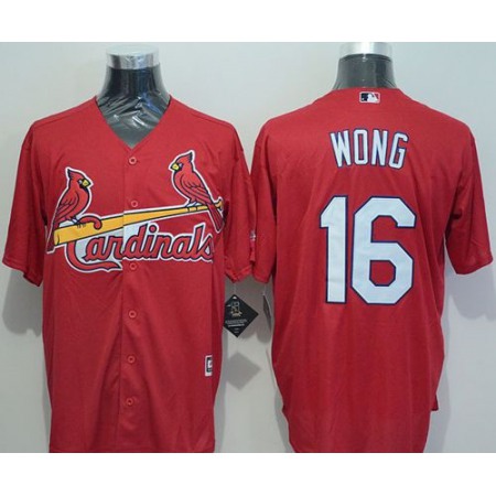 Cardinals #16 Kolten Wong Red New Cool Base Stitched MLB Jersey