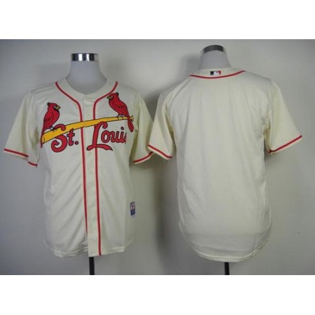 Cardinals Blank Cream Cool Base Stitched MLB Jersey