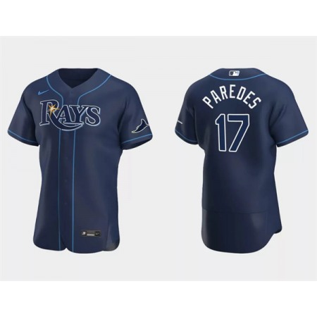 Men's Tampa Bay Rays #17 Austin Meadows Navy Flex Base Stitched Jersey