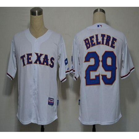 Rangers #29 Adrian Beltre White Cool Base Stitched MLB Jersey