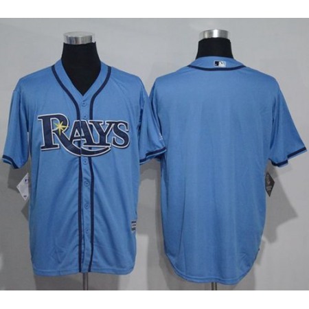 Rays Blank Light Blue New Cool Base Stitched MLB Jersey