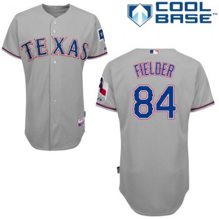 Rangers #84 Prince Fielder Grey Cool Base Stitched MLB Jersey