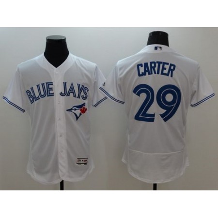 Blue Jays #29 Joe Carter White Flexbase Authentic Collection Stitched MLB Jersey