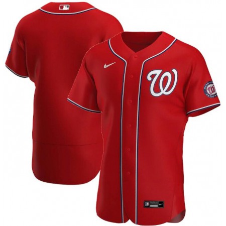 Men's Washington Nationals Blank Red Flex Base Stitched Jersey