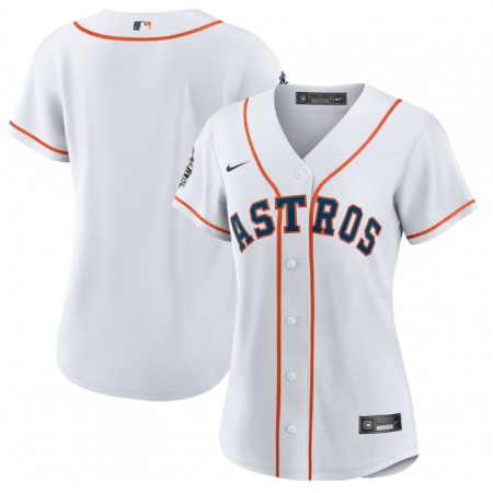 Women's Houston Astros Blank White 2022 World Series Cool Base Stitched Baseball Jersey(Run Small)