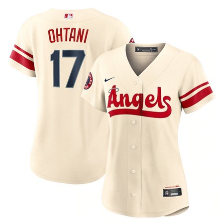 Women's Los Angeles Angels #17 Shohei Ohtani 2022 Cream City Connect Stitched Baseball Jersey(Run Small)