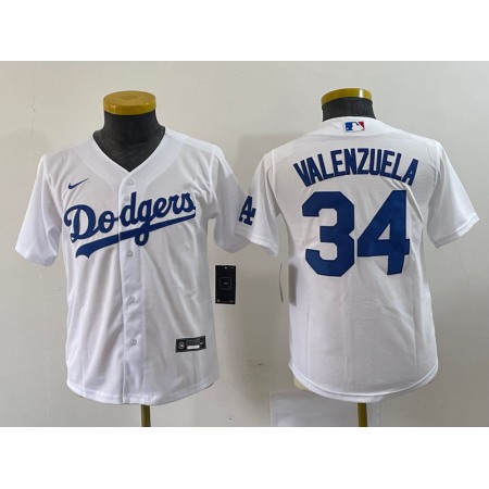 Women's Los Angeles Dodgers #34 Toro Valenzuela White Stitched Jersey(Run Small)