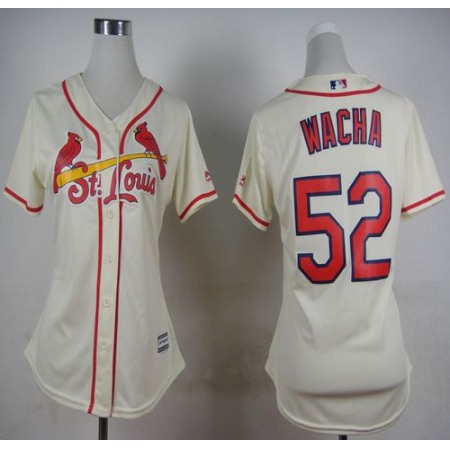 Cardinals #52 Michael Wacha Cream Alternate Women's Stitched MLB Jersey