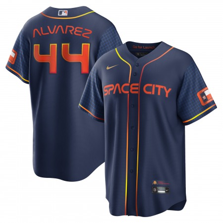 Youth Houston Astros #44 Yordan Alvarez 2022 Navy City Connect Stitched Jersey