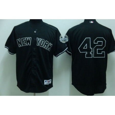 Yankees #42 Mariano Rivera Stitched Black Youth MLB Jersey