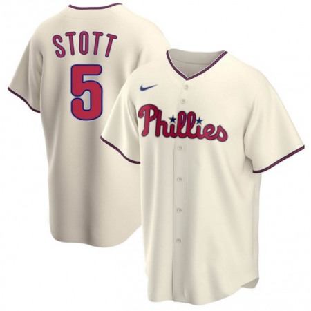 Youth Philadelphia Phillies #5 Bryson Stott Cream Cool Base Stitched Baseball Jersey